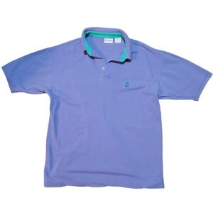 Vintage Bugle Boy Mens Size Medium Lavender Polo Shirt